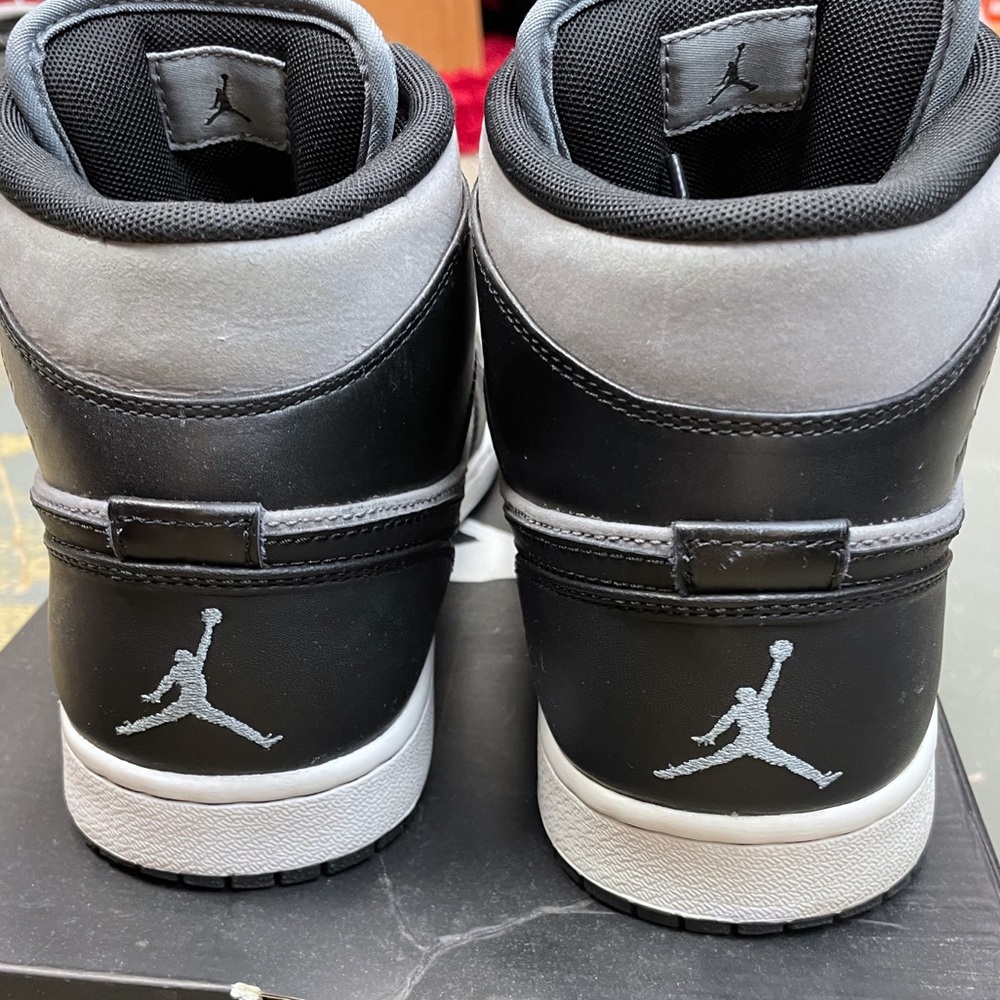 Nike Air Jordan 1 Mid Cool Grey 364770-023 10 Phat 10 Black Grey Shadow - Picture 11 of 11